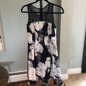 Calvin Klein black and white dress